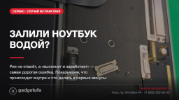 Залили ноутбук водой: что делать в первые минуты и почему рис не поможет