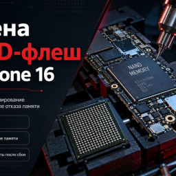 Замена NAND-флеш на iPhone 16: BGA-ребол, программирование и восстановление после отказа памяти